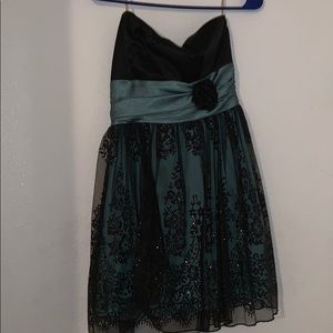 Black and blue dress